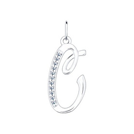 Подвеска SOKOLOV - Серебро 925, Фианит (арт. 94031376)
