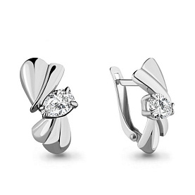 Серьги Аквамарин - Серебро 925, Swarovski (арт. 44895.5)