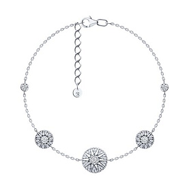 Браслет SOKOLOV - Серебро 925, Фианит (арт. 94051538)