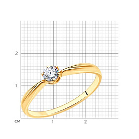 Кольцо Diamant - Серебро 925, Фианит (арт. 93-110-01376-1)