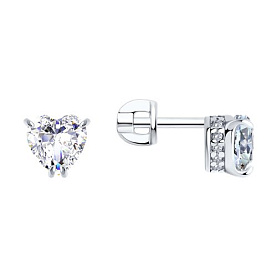 Серьги SOKOLOV - Серебро 925, Фианит (арт. 94021742)