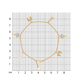 Браслет SOKOLOV - Золото 585, Фианит (арт. 050864)