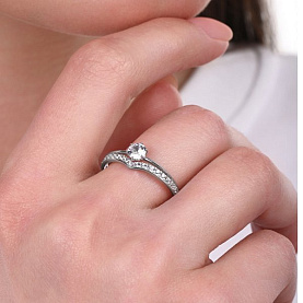 Кольцо Talant - Серебро 925, Фианит (арт. 20-72-0001-10432)