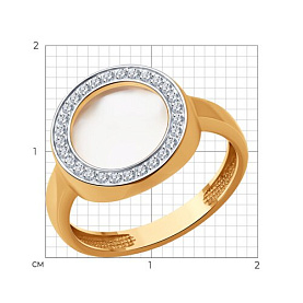 Кольцо SOKOLOV - Золото 585, Перламутр, Фианит (арт. 717104)