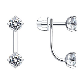 Серьги SOKOLOV - Серебро 925, Фианит (арт. 94026005)