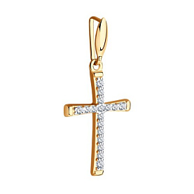 Подвеска SOKOLOV - Золото 375, Фианит (арт. 034856-4)