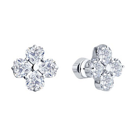 Серьги SOKOLOV - Серебро 925, Фианит (арт. 94026509)