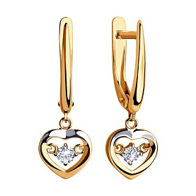 Серьги SOKOLOV - Золото 585, Фианит (арт. 028276)