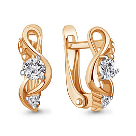 Серьги Аквамарин - Золото 375, Фианит (арт. 49412.8)