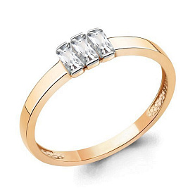 Кольцо Аквамарин - Серебро 925, Фианит (арт. 67798.6)