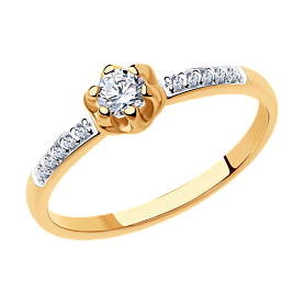 Кольцо SOKOLOV - Серебро 925, Фианит (арт. 93010396)