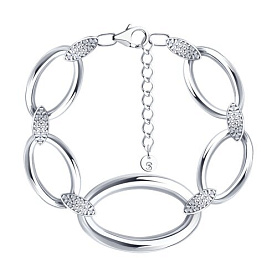 Браслет SOKOLOV - Серебро 925, Фианит (арт. 94051506)