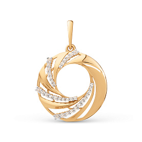 Подвеска ЮФ Династия - Золото 375, Фианит (арт. 033873-5102)