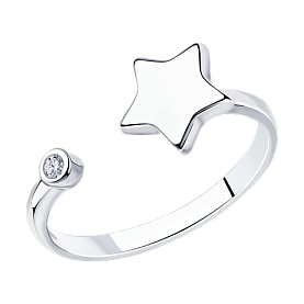 Кольцо SOKOLOV - Серебро 925, Фианит (арт. 94012709)