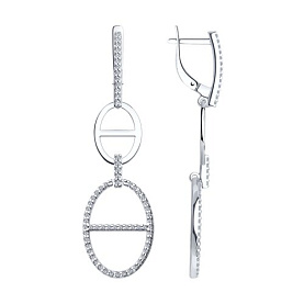 Серьги SOKOLOV - Серебро 925, Фианит (арт. 94025793)