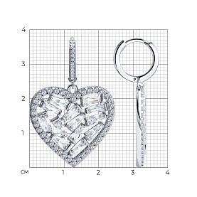 Серьги SOKOLOV - Серебро 925, Фианит (арт. 94027535)