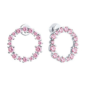 Серьги SOKOLOV - Серебро 925, Фианит (арт. 94023516)