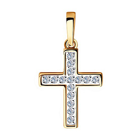 Подвеска SOKOLOV - Золото 585, Фианит (арт. 035850)