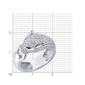 Кольцо SOKOLOV - Серебро 925, Фианит, Эмаль (арт. 94014459)