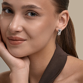 Серьги SOKOLOV - Серебро 925, Фианит (арт. 94027551)