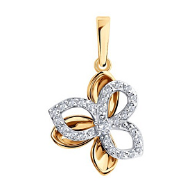 Подвеска SOKOLOV - Золото 585, Фианит (арт. 036874)