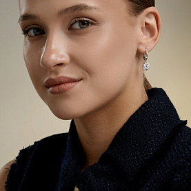 Серьги Diamant - Серебро 925, Фианит (арт. 94-121-00094-1)