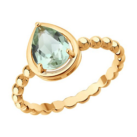 Кольцо SOKOLOV - Серебро 925, Празиолит (арт. 92014694)