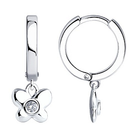 Серьги SOKOLOV - Серебро 925, Фианит (арт. 94026676)