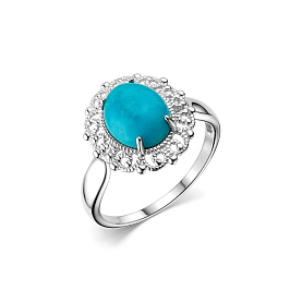 Кольцо Дар - Серебро 925, Бирюза (арт. К-4069рк438)
