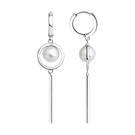 Серьги SOKOLOV - Серебро 925, Жемчуг имитация (арт. 94026160)