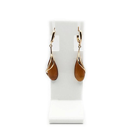 Серьги Янтарная волна - Серебро 925, Янтарь (арт. 821134к)