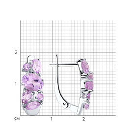 Серьги SOKOLOV - Серебро 925, Аметист (арт. 92022015)