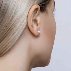 Серьги SOKOLOV - Серебро 925, Жемчуг синтетический (арт. 94020547)