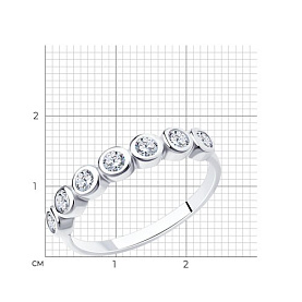 Кольцо SOKOLOV - Серебро 925, Фианит (арт. 94012500)