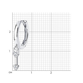 Серьга SOKOLOV - Серебро 925, Фианит (арт. 94170146)