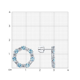 Серьги SOKOLOV - Серебро 925, Топаз, Фианит (арт. 92023019)