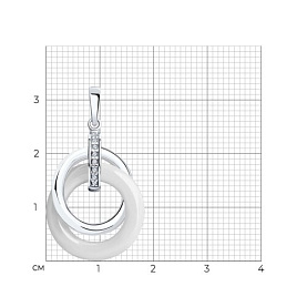 Подвеска SOKOLOV - Серебро 925, Керамика, Фианит (арт. 94032907)