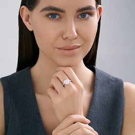 Кольцо SOKOLOV - Серебро 925, Фианит (арт. 94014495-91)