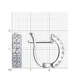 Серьги SOKOLOV - Серебро 925, Фианит (арт. 94021916)