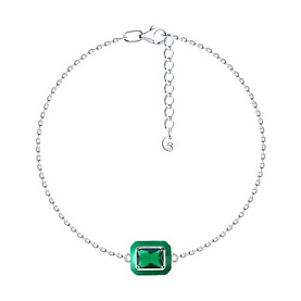 Браслет SOKOLOV - Серебро 925, Фианит, Эмаль (арт. 94051522)