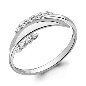 Кольцо Аквамарин - Серебро 925, Фианит (арт. 67751А.5)