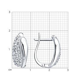 Серьги SOKOLOV - Серебро 925, Фианит (арт. 94027529)