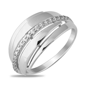 Кольцо ЮЗ "САНИС" - Серебро 925, Фианит (арт. 31-110644)