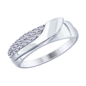 Кольцо SOKOLOV - Серебро 925, Фианит (арт. 94012671)