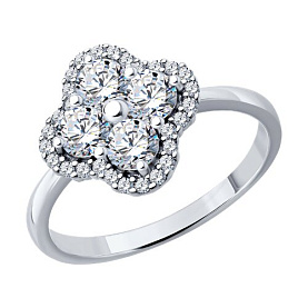 Кольцо SOKOLOV - Серебро 925, Фианит (арт. 94014133-91)