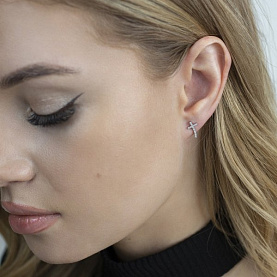 Серьги POKROVSKY - Серебро 925, Фианит (арт. 6001137-00775)