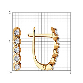 Серьги SOKOLOV - Золото 585, Фианит (арт. 51-120-00742-1)