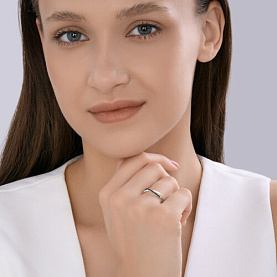 Кольцо SOKOLOV - Золото 585, Фианит (арт. 019701-3)