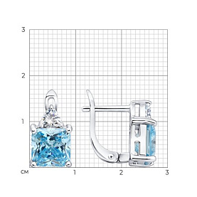 Серьги SOKOLOV - Серебро 925, Фианит (арт. 94027614-91)