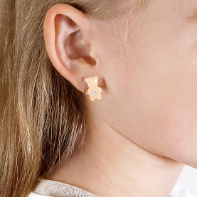 Серьги Аквамарин - Серебро 925, Фианит (арт. 49410А.6)